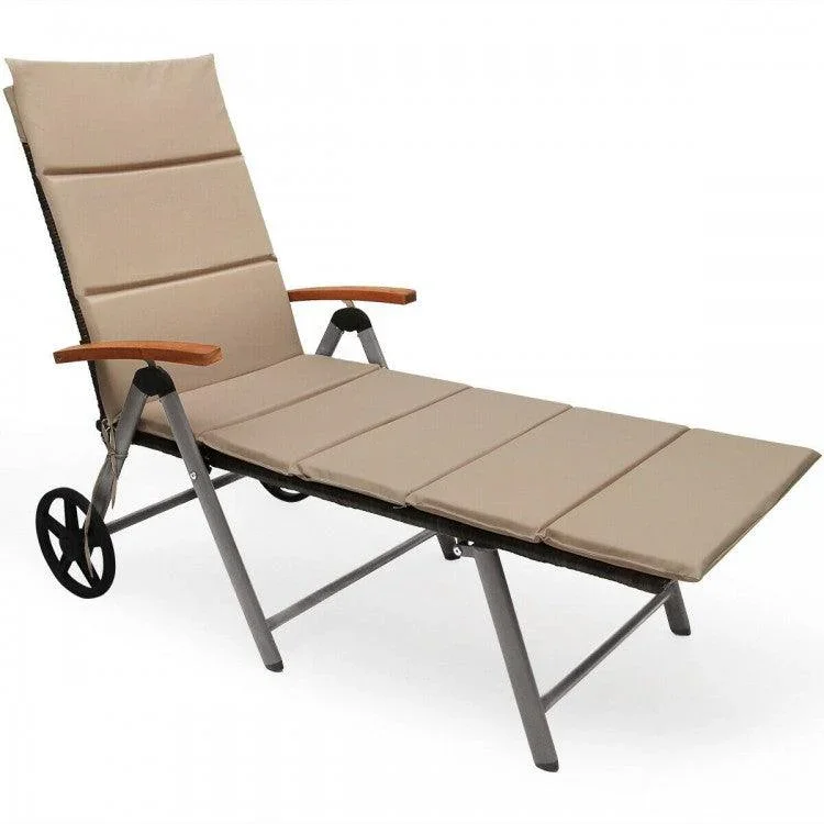 Outdoor Chaise Lounge HW63221 Chair Rattan/Lounger/Recliner Chair