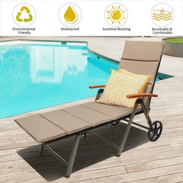 Outdoor Chaise Lounge HW63221 Chair Rattan/Lounger/Recliner Chair