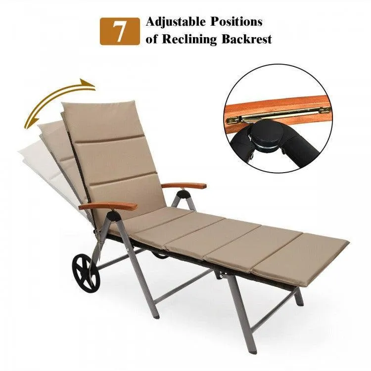 Outdoor Chaise Lounge HW63221 Chair Rattan/Lounger/Recliner Chair