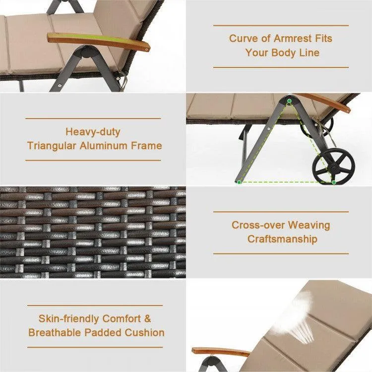 Outdoor Chaise Lounge HW63221 Chair Rattan/Lounger/Recliner Chair