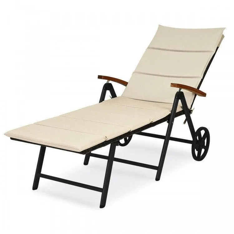 Outdoor Chaise Lounge HW63221 Chair Rattan/Lounger/Recliner Chair