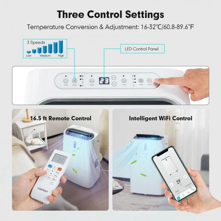Portable Air Conditioner FP10116US-WH with APP and WiFi Control,14000 BTU