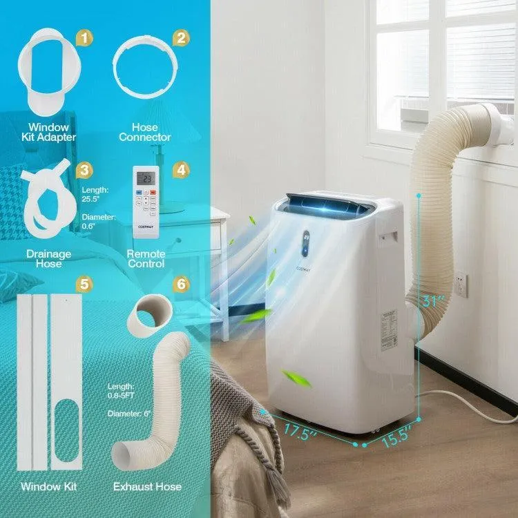 Portable Air Conditioner FP10116US-WH with APP and WiFi Control,14000 BTU