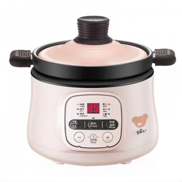 Bear DSG-B08K1 Congee Pot | 0.8L | Ceramic | 250W | NTC Temp Probe | 8H Keep Warm | Smart Timer | Infant Baby Food