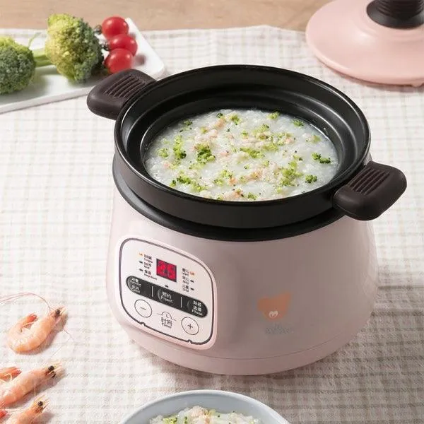 Bear DSG-B08K1 Congee Pot | 0.8L | Ceramic | 250W | NTC Temp Probe | 8H Keep Warm | Smart Timer | Infant Baby Food