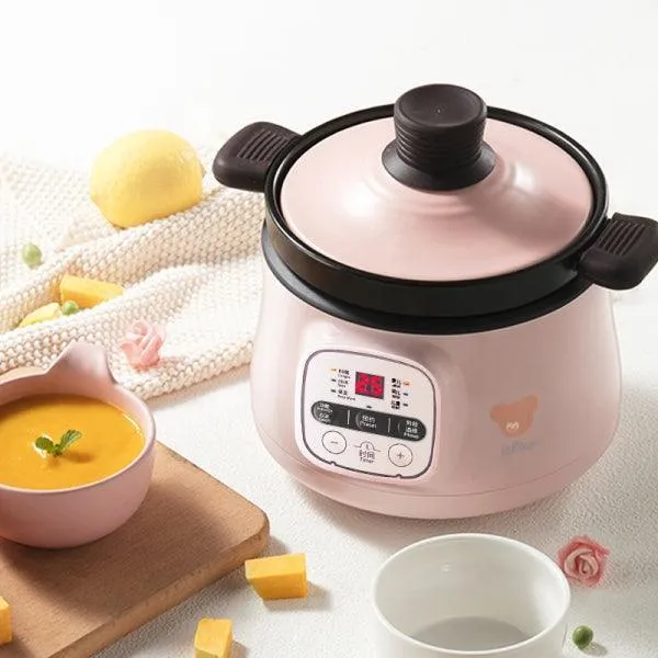 Bear DSG-B08K1 Congee Pot | 0.8L | Ceramic | 250W | NTC Temp Probe | 8H Keep Warm | Smart Timer | Infant Baby Food