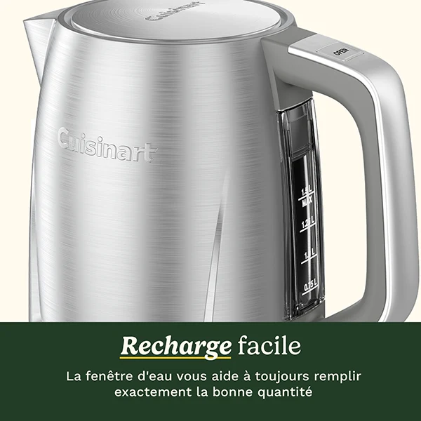 Bouilloire électrique en inox sans fil 1,5 L 3000 W Core Collection JK1600E Cuisinart