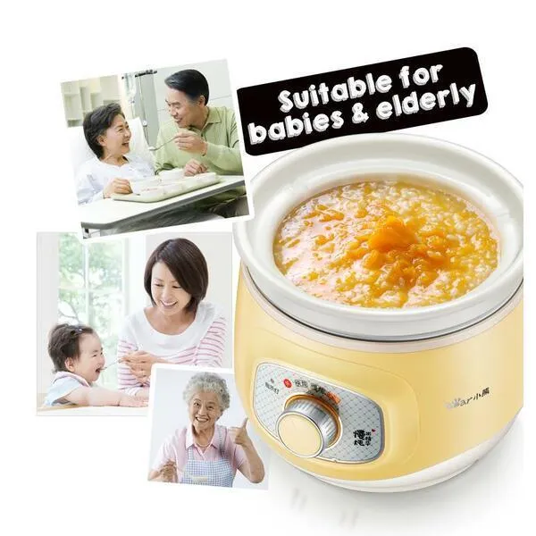 Bear DDG-D20Q3 Electric Slow Cooker | 2.0L | Ceramic Pot | 3-Heat | Tempered Glass Lid | 175W | 110V