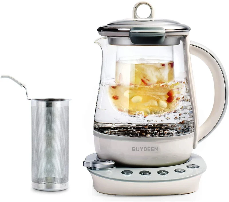 Buydeem K2683 Health Kettle | 1.5L | 9-in-1 | Pot-in-Pot | Schott Glass | 110V