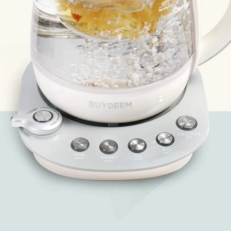 Buydeem K2683 Health Kettle | 1.5L | 9-in-1 | Pot-in-Pot | Schott Glass | 110V