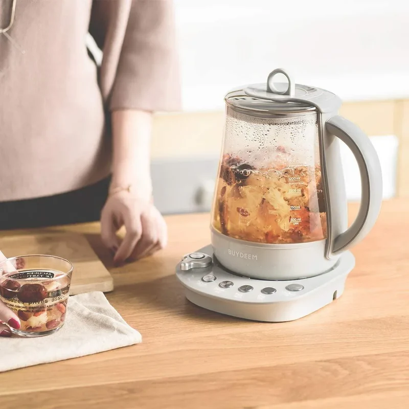 Buydeem K2683 Health Kettle | 1.5L | 9-in-1 | Pot-in-Pot | Schott Glass | 110V