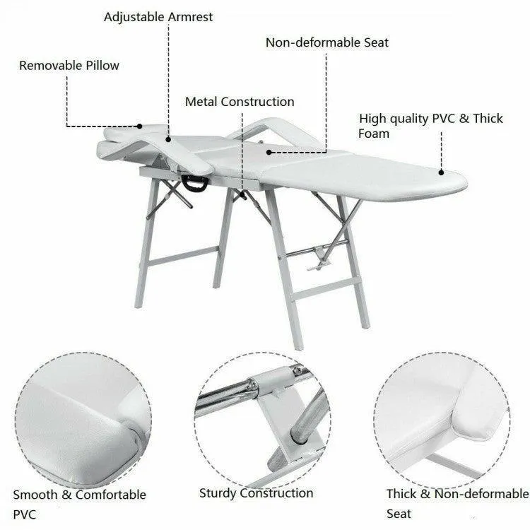 Bed Massage Table HB85026A| 73 Inch| Portable Tattoo Salon Facial