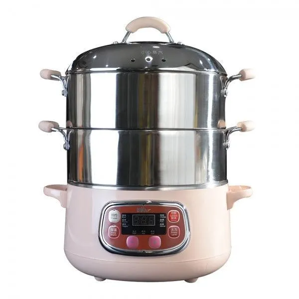 Bear DZG-A80A2 Electric Steamer | 5-in-1 | 8L | 304 S/S | 3-Level Heat | Dry-Burn Protection | 110V