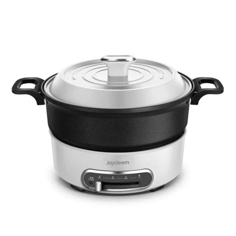 Joydeem JD-3702W Multi-Function Cooking Pot | 3.5L | 1400W | 4 Interchangeable Pans | 3-Speed Temp | Coconut White