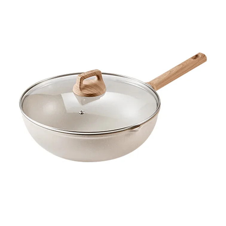 Supor Star Stone Light Cast Frying Pan EC32LBP01 Cool Stone Series Non-stick Household Frying Pan White 32 cm Diameter