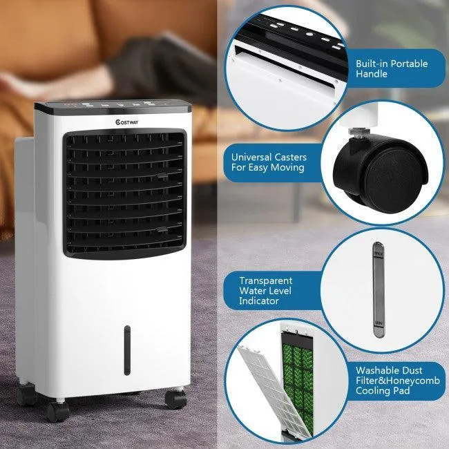 Air Cooler EP23665: Remote Control,3-in-1, Portable Evaporative Fan, Air flow: 215 CFM, Water tank capacity: 8L