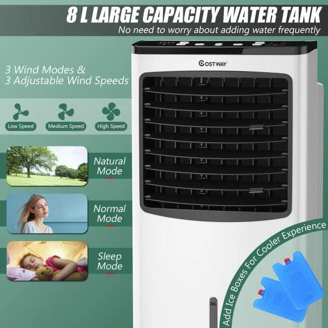Air Cooler EP23665: Remote Control,3-in-1, Portable Evaporative Fan, Air flow: 215 CFM, Water tank capacity: 8L