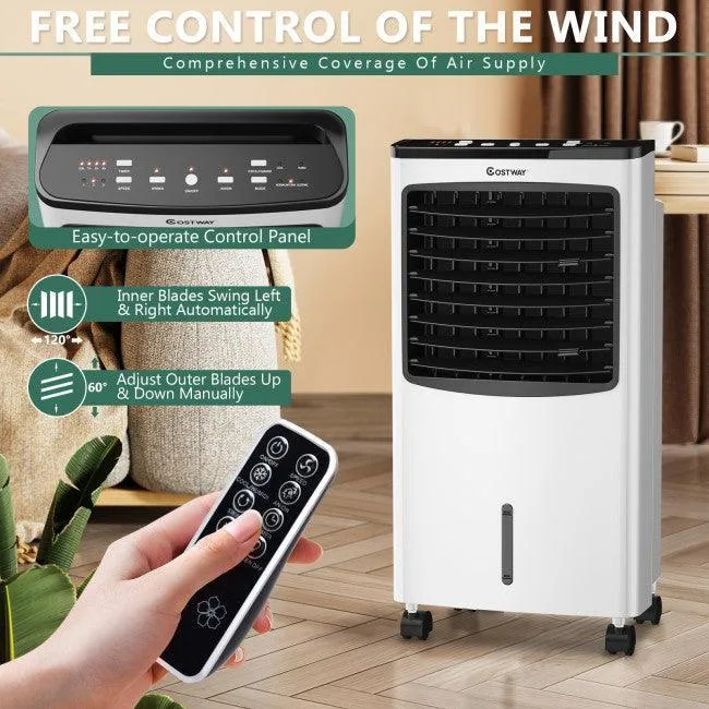 Air Cooler EP23665: Remote Control,3-in-1, Portable Evaporative Fan, Air flow: 215 CFM, Water tank capacity: 8L