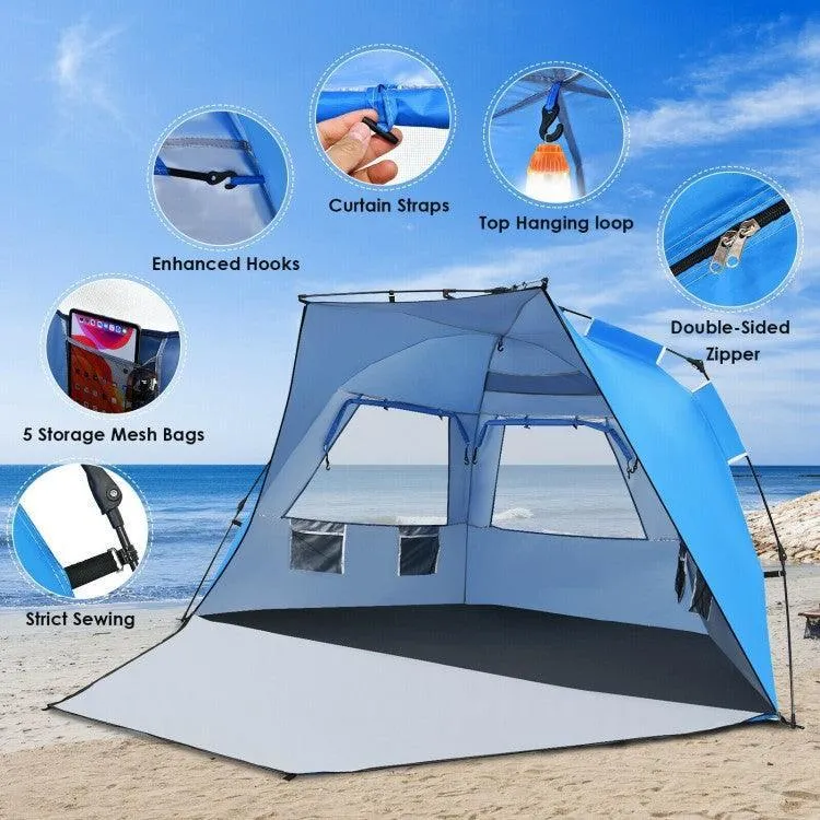 Beach Tent 31429756,UPF 50+ Portable Sun Shelter,3-4 Person Easy Pop-Up