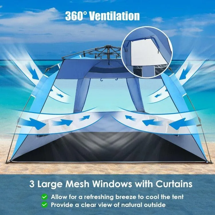 Beach Tent 31429756,UPF 50+ Portable Sun Shelter,3-4 Person Easy Pop-Up