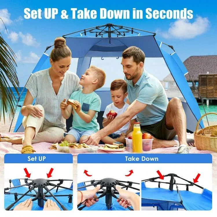 Beach Tent 31429756,UPF 50+ Portable Sun Shelter,3-4 Person Easy Pop-Up
