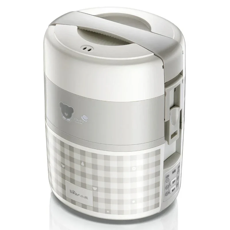 Bear DFH-A20Q7 Electric Lunch Box | 2.0L | 2-Tier | 4-in-1 | Digital | Anti-Dry Protection | Detachable Cord