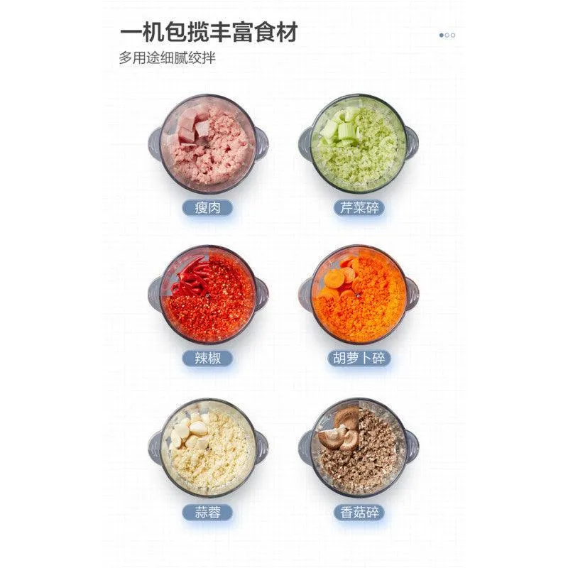 Bear QSJ-C03L1 Electric Meat Grinder | 2L Glass Bowl | S/S Blade | Anti-Slip | Overheat Protection | 120V