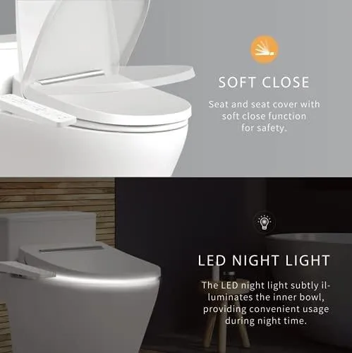 VOVO VB-3000S Smart Bidet Seat | LED Nightlight | Heated Seat | Warm Water & Dry | Made in Korea