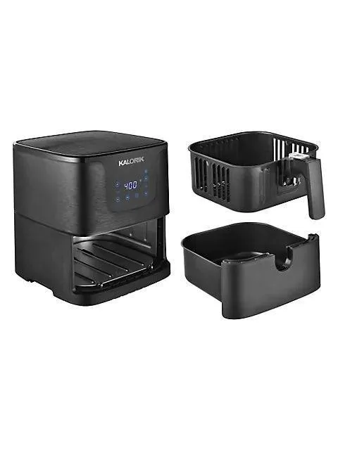 Kalorik FT45104BK Digital Air Fryer XL | 5.3QT | 8 Presets | 400°F | Matte Black