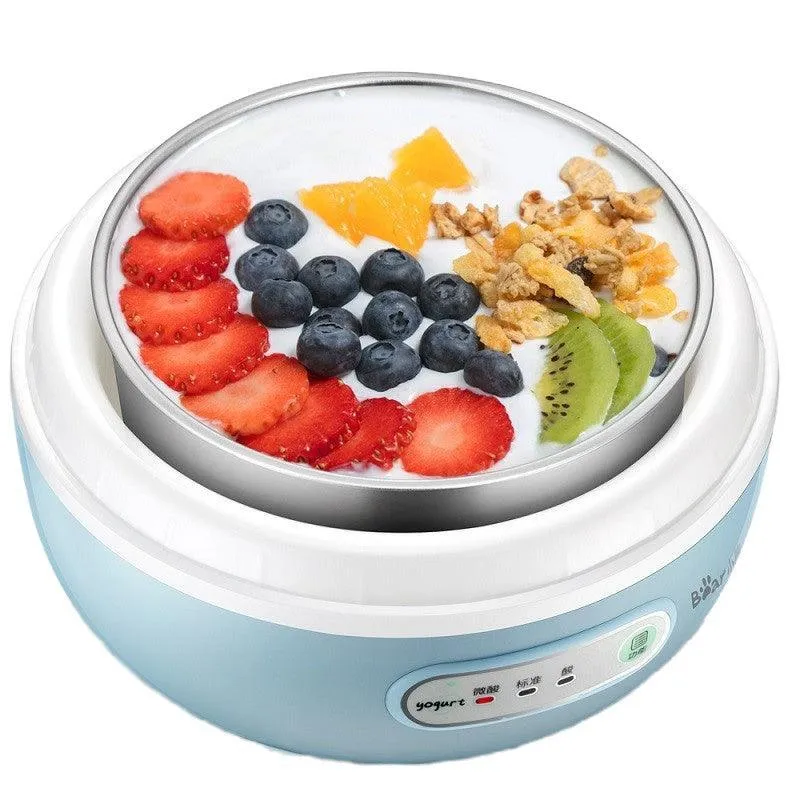 Bear SNJ-C10H2 Yogurt Machine | 1L | 1+4 Tank System | 304 S/S Liner | Fully Automatic | Microcomputer | Blue