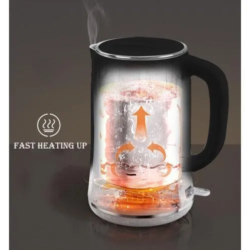 Bear ZDH-D17K3 Electric Kettle | 1.7L | 1500W | 304 S/S Inner Pot & Lid | Auto Shut-off | Boil Dry Protection | 110V