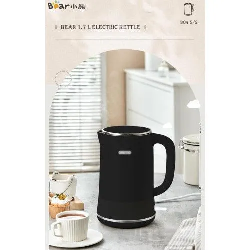 Bear ZDH-D17K3 Electric Kettle | 1.7L | 1500W | 304 S/S Inner Pot & Lid | Auto Shut-off | Boil Dry Protection | 110V
