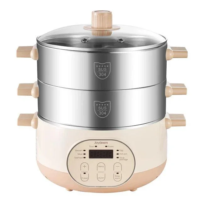Joydeem JD-DZG15B Electric Steamer | 29CM | 2-Layer S/S | Multi-Purpose | 110V