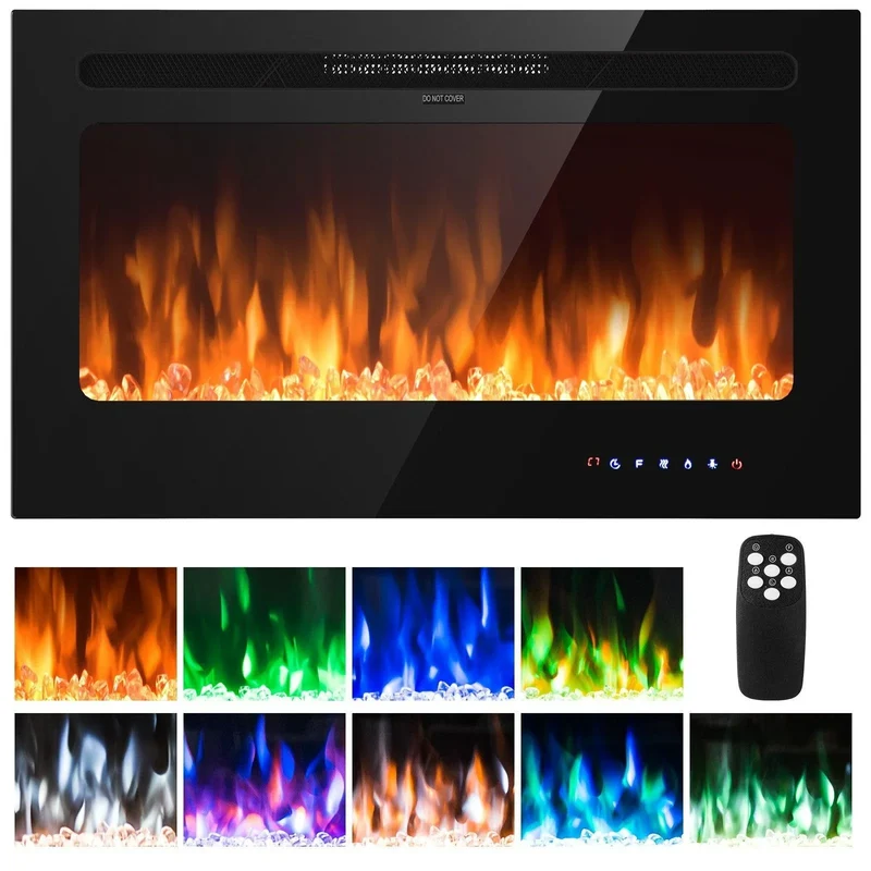 Electric Fireplace EP23236US,Insert Wall Mounted with Timer,36 Inch