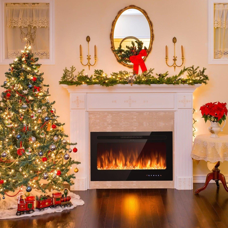 Electric Fireplace EP23236US,Insert Wall Mounted with Timer,36 Inch