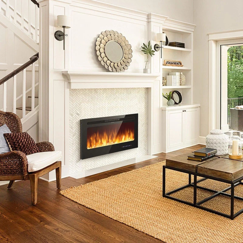 Electric Fireplace EP23236US,Insert Wall Mounted with Timer,36 Inch