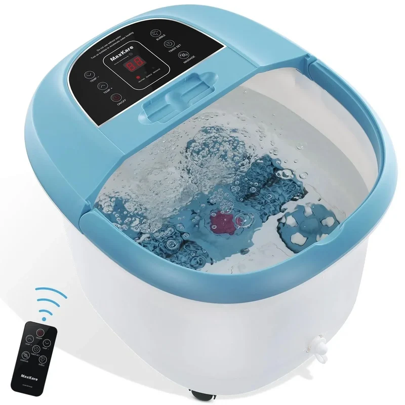 MaxKare Collapsible Foot Spa Bath Massager | Space-Saving Foldable Design | Rapid Heating and Soothing Bubbles