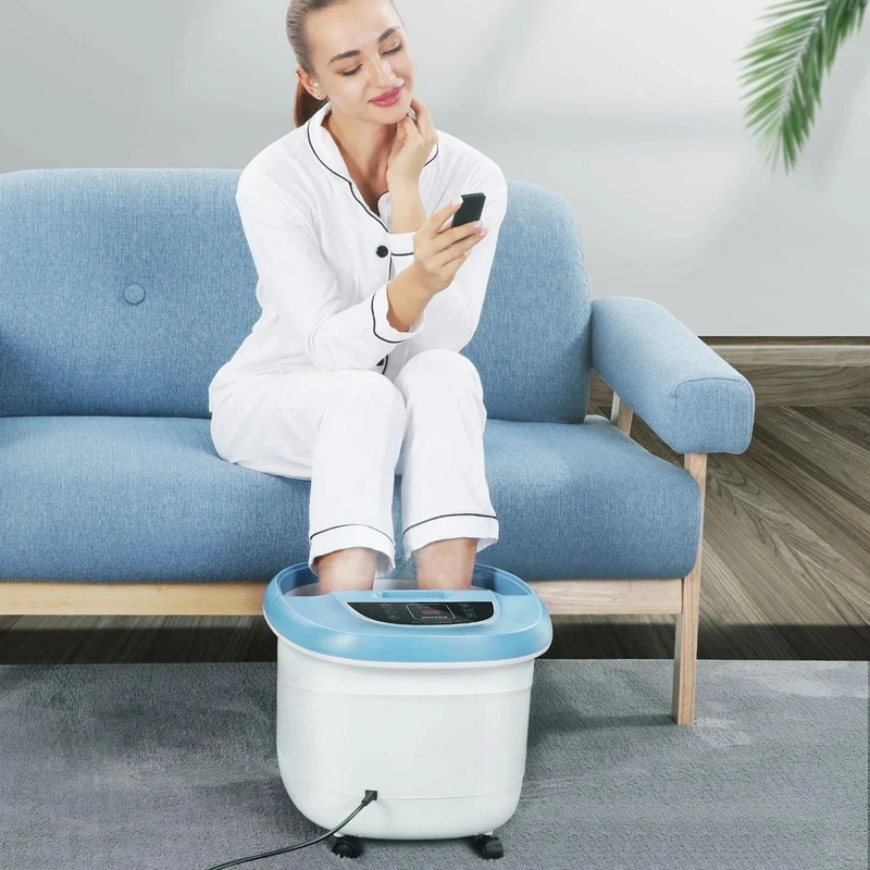MaxKare Collapsible Foot Spa Bath Massager | Space-Saving Foldable Design | Rapid Heating and Soothing Bubbles