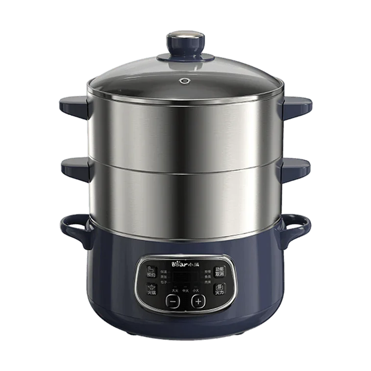 Bear DZG-D80J4 Electric Steamer | 24CM | 2-Layer | Stainless Steel | Hot Pot | 110V