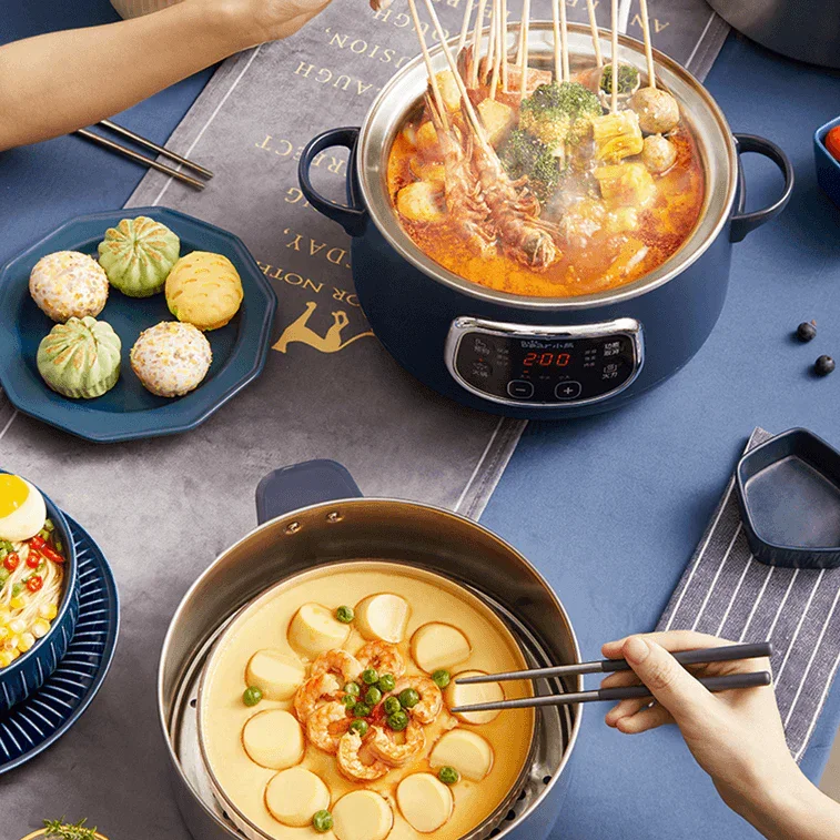 Bear DZG-D80J4 Electric Steamer | 24CM | 2-Layer | Stainless Steel | Hot Pot | 110V
