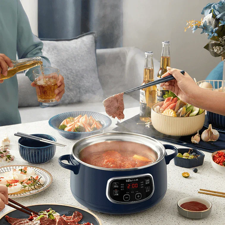 Bear DZG-D80J4 Electric Steamer | 24CM | 2-Layer | Stainless Steel | Hot Pot | 110V