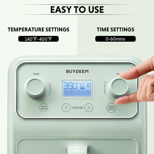 Buydeem F51 Air Fryer | 4.2QT | 8-in-1 | Precise Temp Control | Family Size | 120V