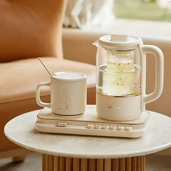 Bear YSH-D08Q2 Electric Tea Kettle Set | 3-in-1 | USB Port | Simmer | Micro-Bubble | Non-Stick Plate | 110V