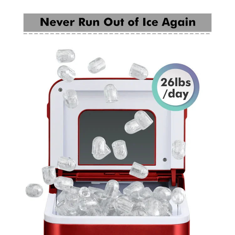 Portable Ice Maker 26lbs/24h | Party Ice Machine Countertop | Costway EP24744US
