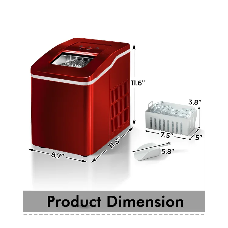 Portable Ice Maker 26lbs/24h | Party Ice Machine Countertop | Costway EP24744US