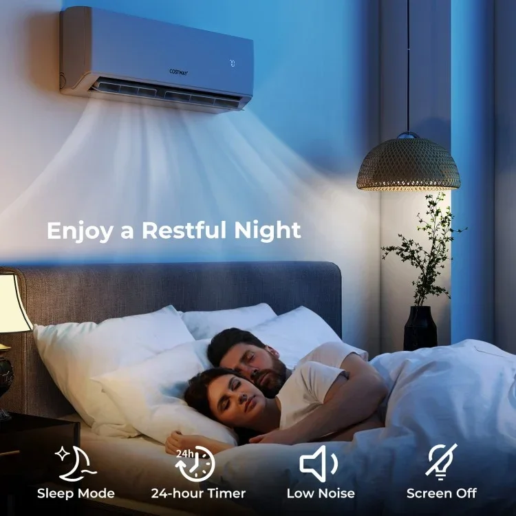 UltrEco Air Conditioner SEER2 | 18000 BTU | 2 Zone | Wifi Enabled with Heat Pump