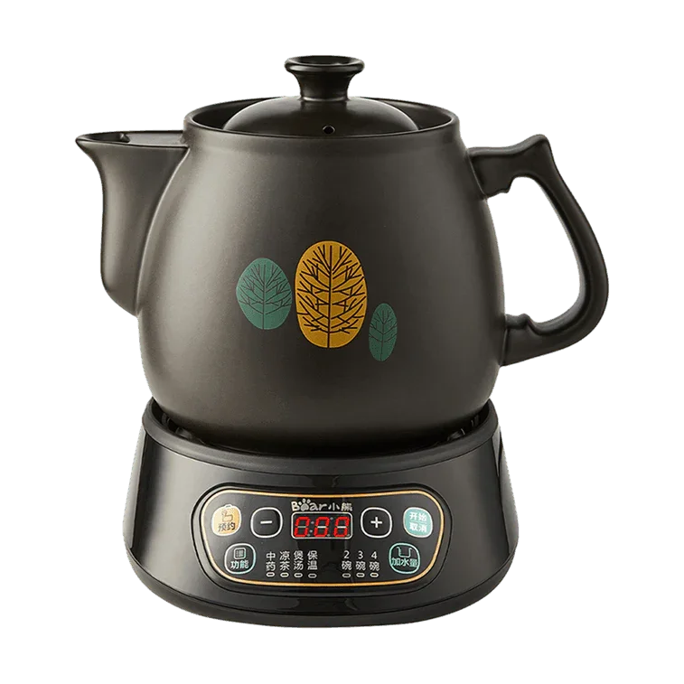 Bear JYH-B40Q2 Medicine Brewing Pot | 3.5L | Ceramic | Keep Warm | Dry-Burn Protection | Auto Shut-Off | 110V