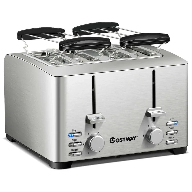 Extra-Wide Slot Stainless Steel 4 Slice Toaster 36405729