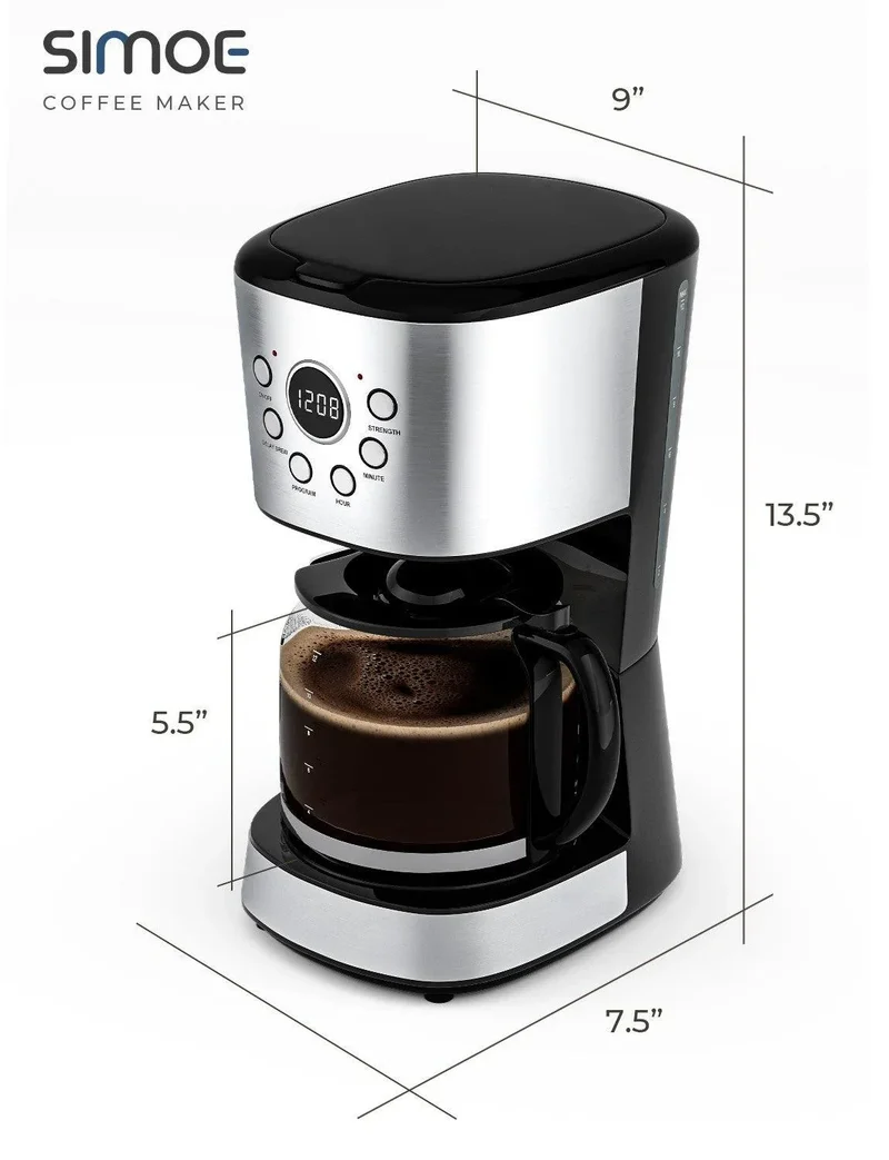 Costway Coffee Maker EP24213,12-cup LCD Display Programmable Brew Machine