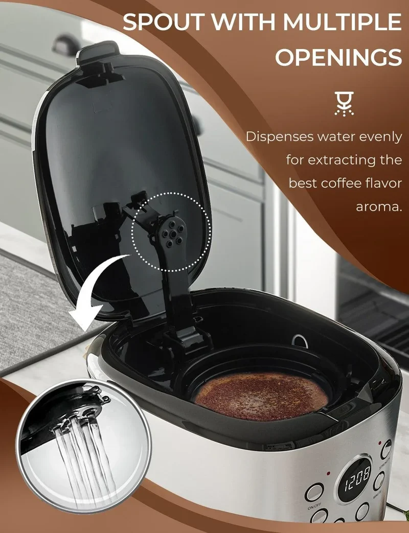 Costway Coffee Maker EP24213,12-cup LCD Display Programmable Brew Machine